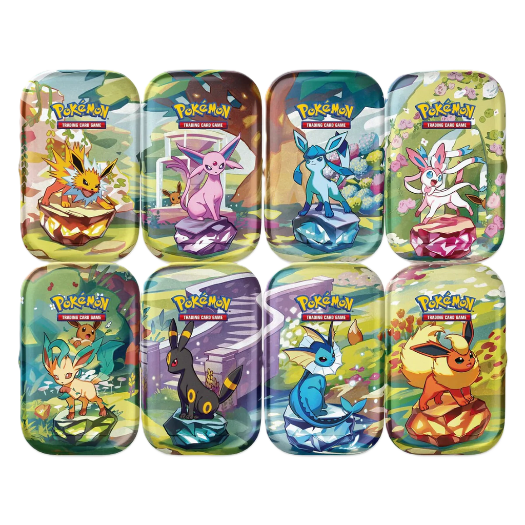 Prismatic Evolutions Mini Tin Display