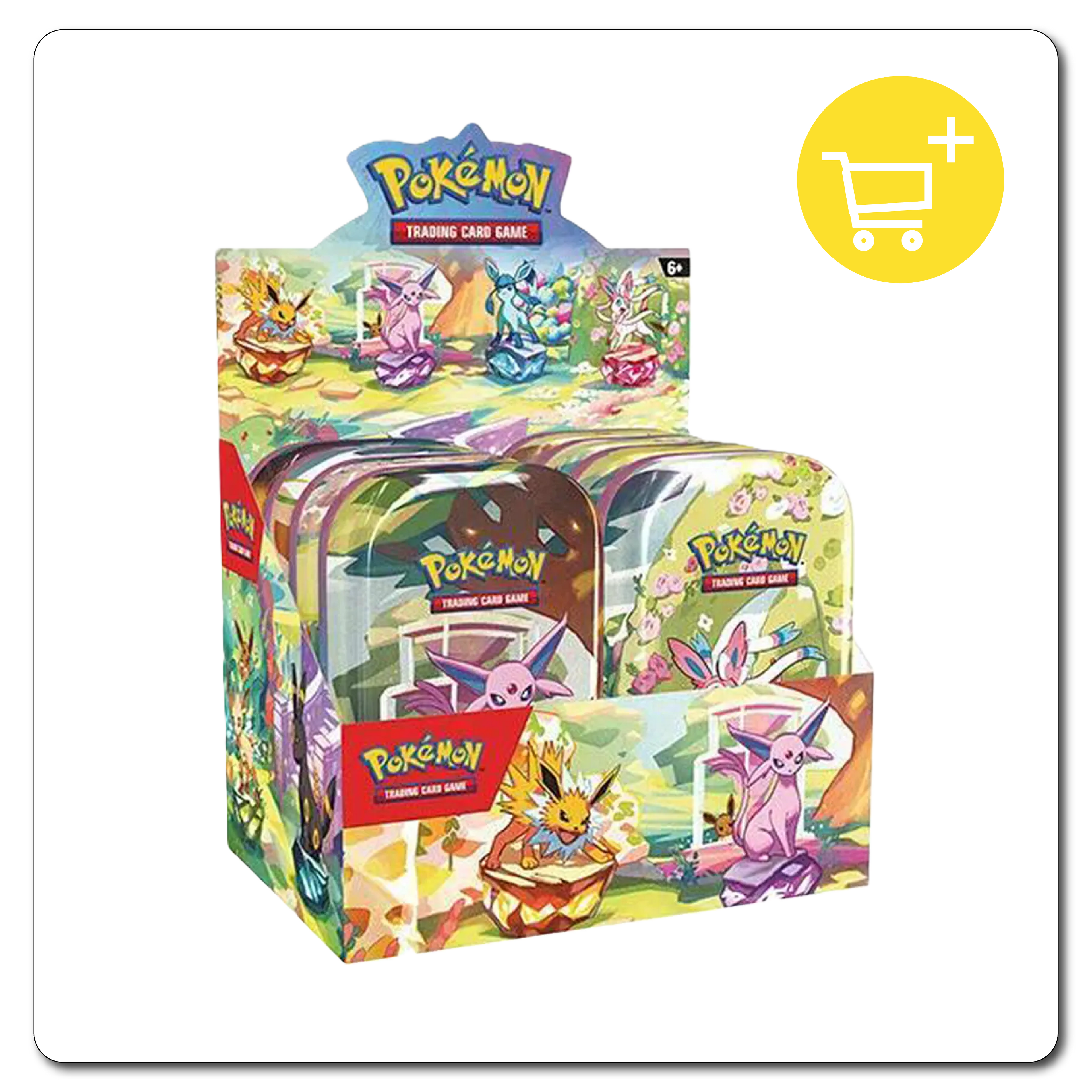 Prismatic Evolutions Mini Tin Display